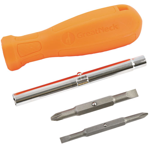 Picture of 4 in-1 Screwdriver w/Interchangeable Phillips/Standard Bits, Assorted Colors