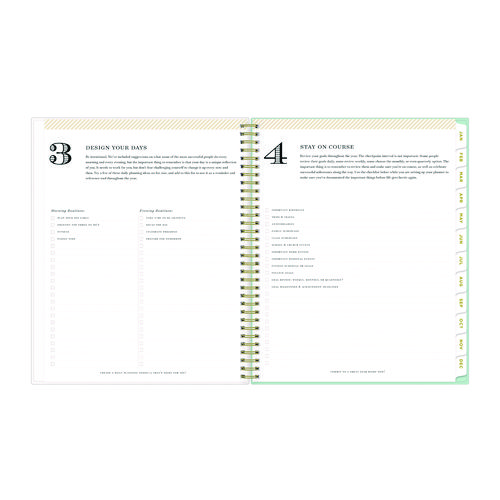 Picture of Day Designer Secret Garden Mint Frosted Weekly/Monthly Planner, Floral Artwork, 11 x 8.5, 12-Month (Jan to Dec): 2025