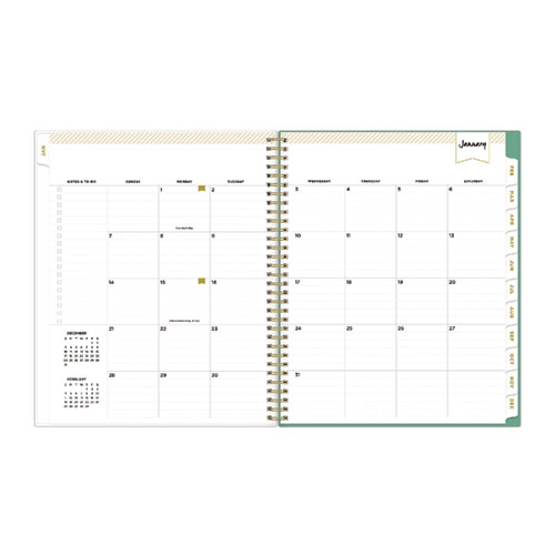 Picture of Day Designer Peyton Create-Your-Own Cover Weekly/Monthly Planner, Floral Artwork, 11 x 8.5, White, 12-Month (Jan-Dec): 2025