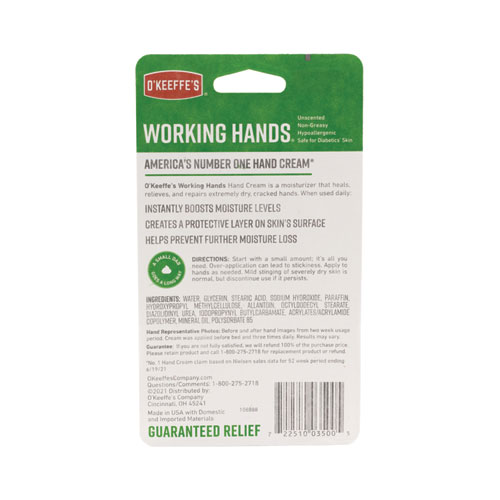 Picture of Working Hands Cream, 3.4 oz Jar, Unscented