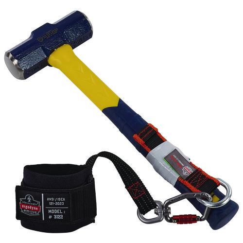 Picture of Squids 3122 Pull-On Wrist Tool Lanyard with Carabiner Anchor, 5 lb Max Working Capacity, 7" Long, Black