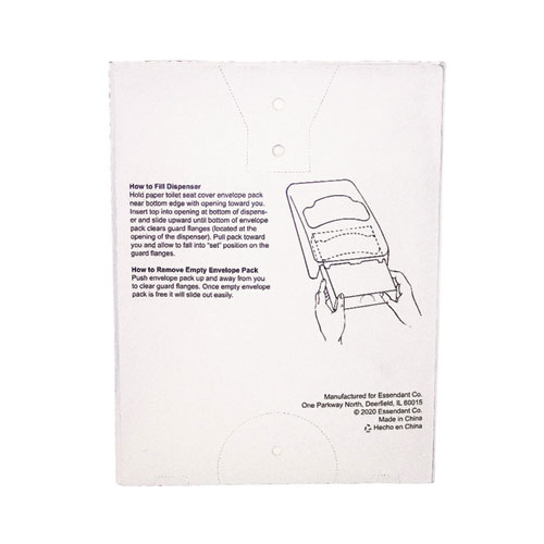 Picture of Quarter-Fold Toilet Seat Covers, 14.17 x 16.73, White, 5,000/Carton