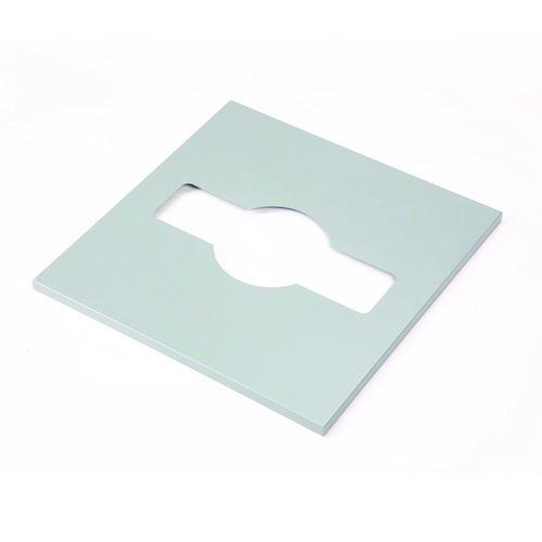 Picture of 29 Gallon Trash/Recycling Cans, Steel, Blue Cans/Bottles Recycling with Mixed Lid, Black Trash Can with Square Lid