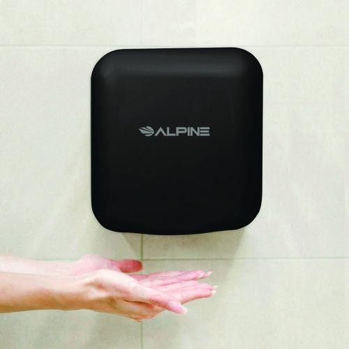 Picture of Hemlock Commercial Automatic 120V Hand Dryer, 6.69 x 11.41 x 12.31, Stainless Steel, Black