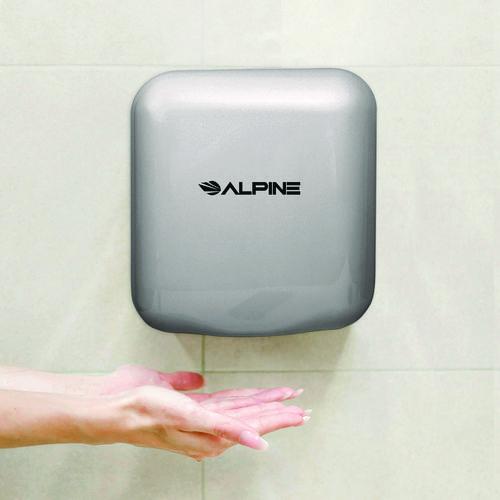 Picture of Hemlock Commercial Automatic 120V Hand Dryer, 6.68 x 11.41 x 12.31, Stainless Steel, Chrome