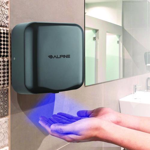 Picture of Hemlock Commercial Automatic 120V Hand Dryer, 6.68 x 11.41 x 12.31, Stainless Steel, Gray
