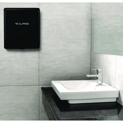 Picture of Willow Commercial 120V Automatic Hand Dryer, 3.93 x 11.25 x 12.63, Stainless Steel, Black