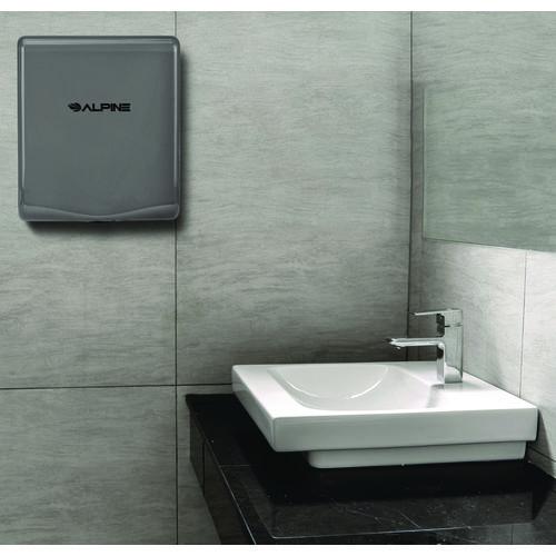 Picture of Willow Commercial 120V Automatic Hand Dryer, 3.93 x 11.25 x 12.63, Stainless Steel, Gray