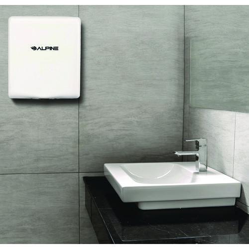 Picture of Willow Commercial 120V Automatic Hand Dryer, 3.93 x 11.25 x 12.63, Stainless Steel, White