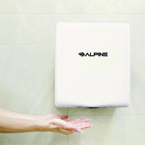 Picture of Willow Commercial 120V Automatic Hand Dryer, 3.93 x 11.25 x 12.63, Stainless Steel, White