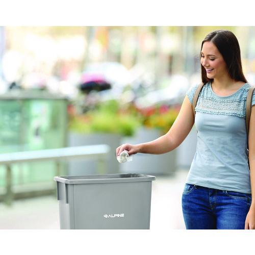 Picture of Slim 23 Gallon Indoor Trash Can, Plastic, Gray