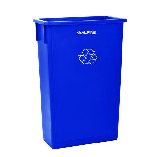 Picture of Slim 23 Gallon Recycling Bin, Plastic, Blue
