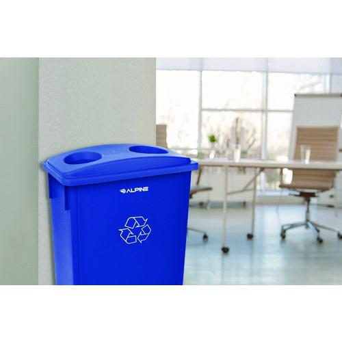 Picture of Slim 23 Gallon Recycling Bin, Plastic, Blue