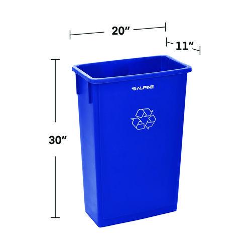 Picture of Slim 23 Gallon Recycling Bin, Plastic, Blue
