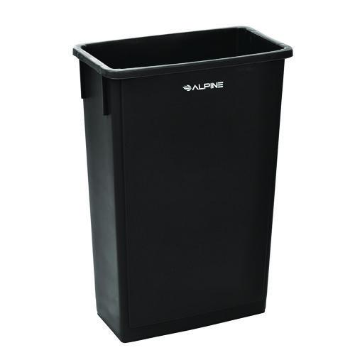 Picture of Slim 23 Gallon Indoor Trash Can, Plastic, Black