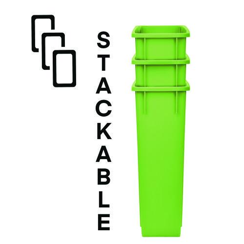 Picture of Slim 23 Gallon Recycling Bin, Plastic, Lime Green