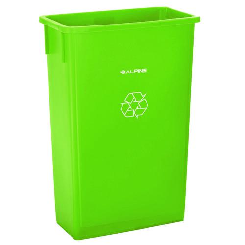Picture of Slim 23 Gallon Recycling Bin, Plastic, Lime Green
