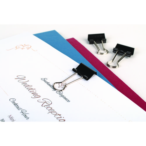 Picture of Binder Clips, Mini, Black/Silver, Dozen