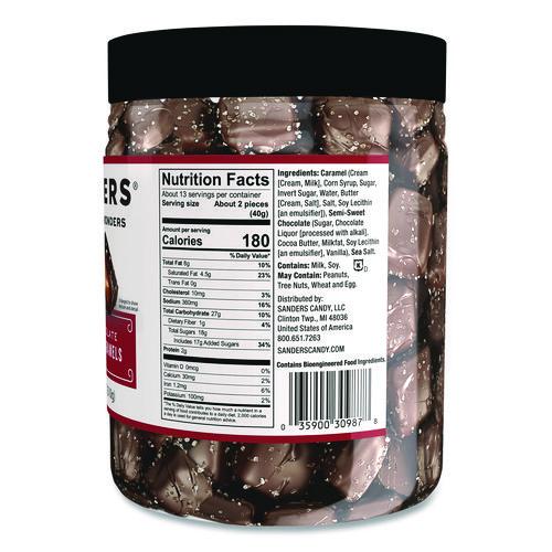 Picture of Small Batch Wonders Dark Chocolate Sea Salt Caramels, 18 oz Tub