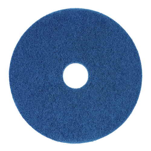 Picture of Scrubbing Floor Pads, 14" Diameter, Blue, 5/Carton