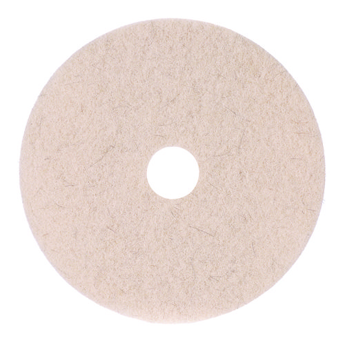 Picture of Natural Hog Hair Burnishing Floor Pads, 17" Diameter, Tan, 5/Carton