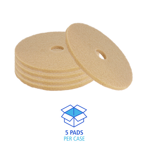 Picture of Burnishing Floor Pads, 19" Diameter, Tan, 5/Carton