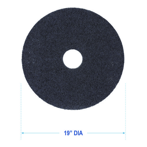 Picture of High Performance Stripping Floor Pads, 19" Diameter, Black, 5/Carton