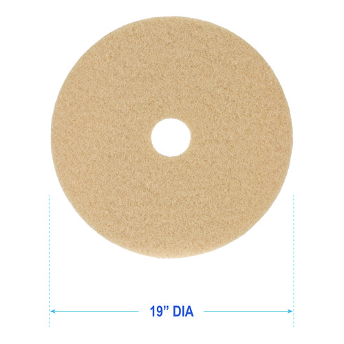 Picture of Burnishing Floor Pads, 19" Diameter, Tan, 5/Carton