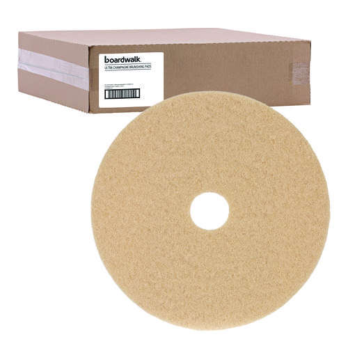 Picture of Burnishing Floor Pads, 19" Diameter, Tan, 5/Carton