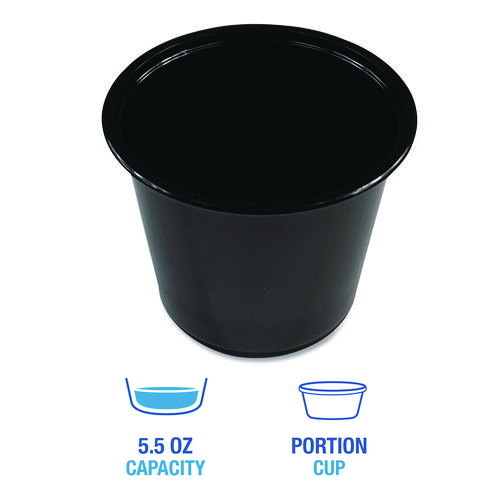 Picture of Souffle/Portion Cups, 5.5 oz, Black, 2,500/Carton