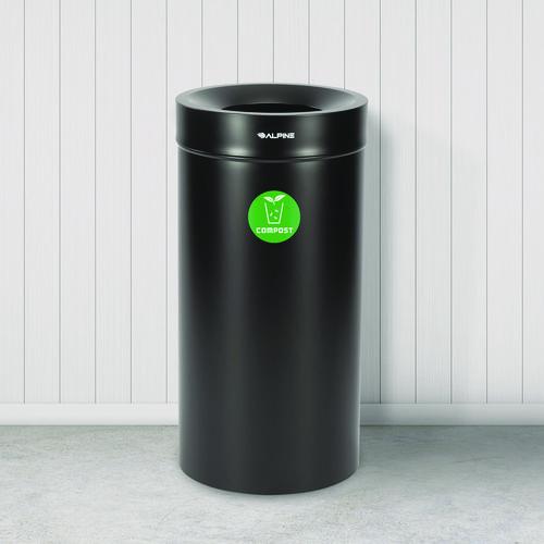 Picture of 27 Gallon Black Stainless Steel Compost Can