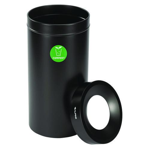 Picture of 27 Gallon Black Stainless Steel Compost Can