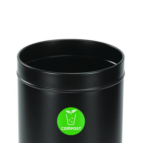 Picture of 27 Gallon Black Stainless Steel Compost Can
