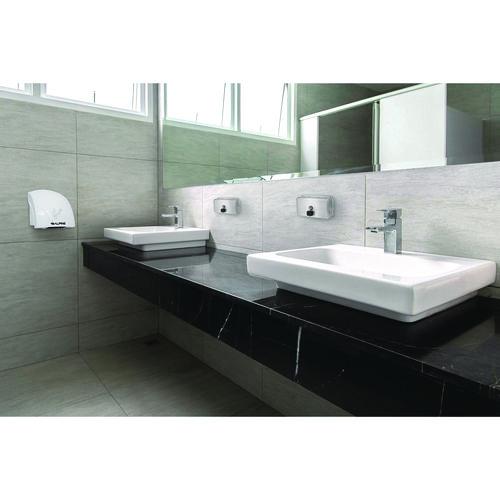 Picture of Horizontal Manual Surface-Mounted Stainless Steel Liquid Soap Dispenser, 40 oz, 2.8 x 8.1 x 4.8, Brushed Stainless Steel