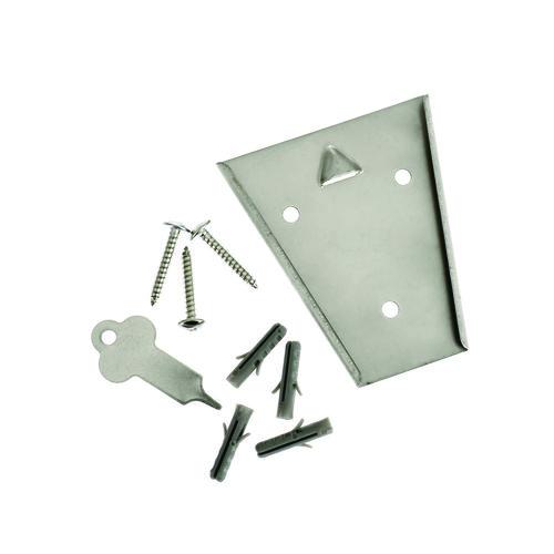 Picture of Horizontal Manual Surface-Mounted Stainless Steel Liquid Soap Dispenser, 40 oz, 2.8 x 8.1 x 4.8, Brushed Stainless Steel