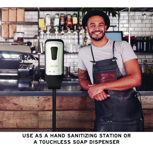 Picture of Automatic Foam Hand Sanitizer/Soap Dispenser with Floor Stand, 40 oz, 4.48 x 6 x 45, White