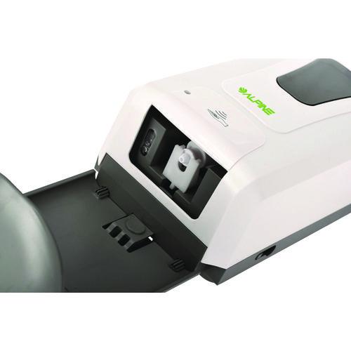 Picture of Wall Mount Automatic Gel Hand Sanitizer/Soap Dispenser with Drip Tray, 40 oz, 4.48 x 6 x 18.1, White