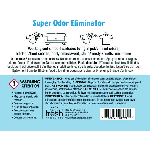 Picture of Super Odor Eliminator, 32 oz Spray Bottle, 6/Carton