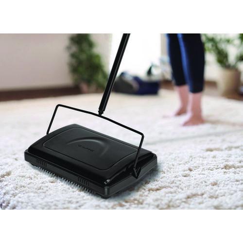 Picture of Manual Triple Brush Carpet and Floor Sweeper, 42.5" Handle, Black
