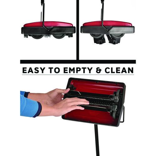 Picture of Manual Triple Brush Carpet and Floor Sweeper, 42.5" Handle, Red