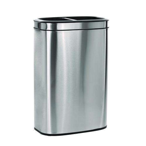 Picture of 10.5 Gallon Stainless Steel Open Top Dual Compartment Trash Can