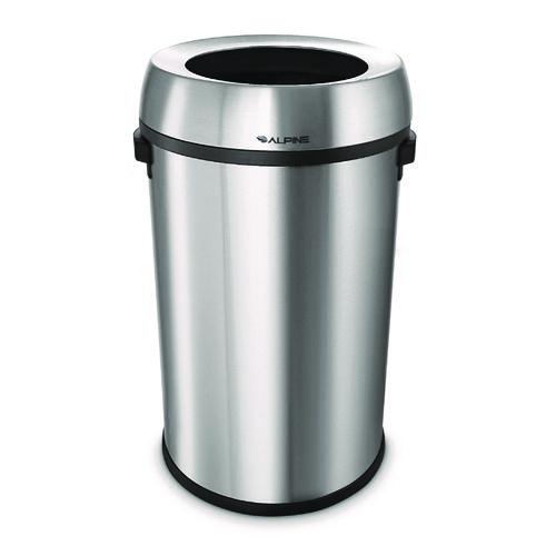 Picture of 17 Gallon Stainless Steel Heavy-Gauge Brushed Open Top Commercial Trash Can