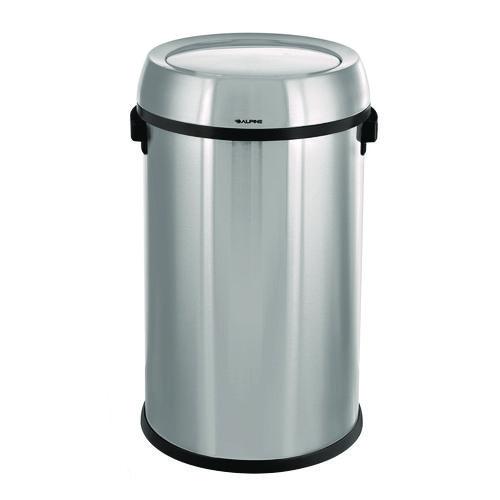 Picture of 17 Gallon Stainless Steel Commercial Trash Can with Swing Lid