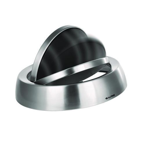 Picture of 17 Gallon Stainless Steel Commercial Trash Can with Swing Lid