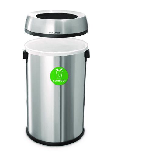 Picture of 17 Gallon Stainless Steel Open Top Compost Station