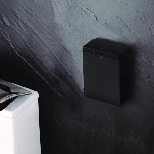 Picture of Stainless Steel Wall-Mounted Sanitary Napkin Receptacle, Black