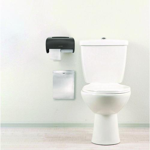 Picture of Side-by-Side Double Roll Toilet Tissue Dispenser, 6.3 x 6.3 x 10.3, Gray