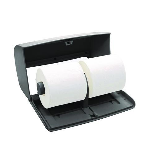 Picture of Side-by-Side Double Roll Toilet Tissue Dispenser, 6.3 x 6.3 x 10.3, Gray