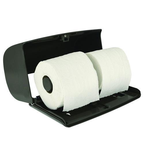 Picture of Side-by-Side Double Roll Toilet Tissue Dispenser, 6.3 x 6.3 x 10.3, Gray