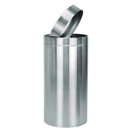 Picture of 27 Gallon Stainless Steel Commercial Indoor Trash Can, Brushed Stainless Steel